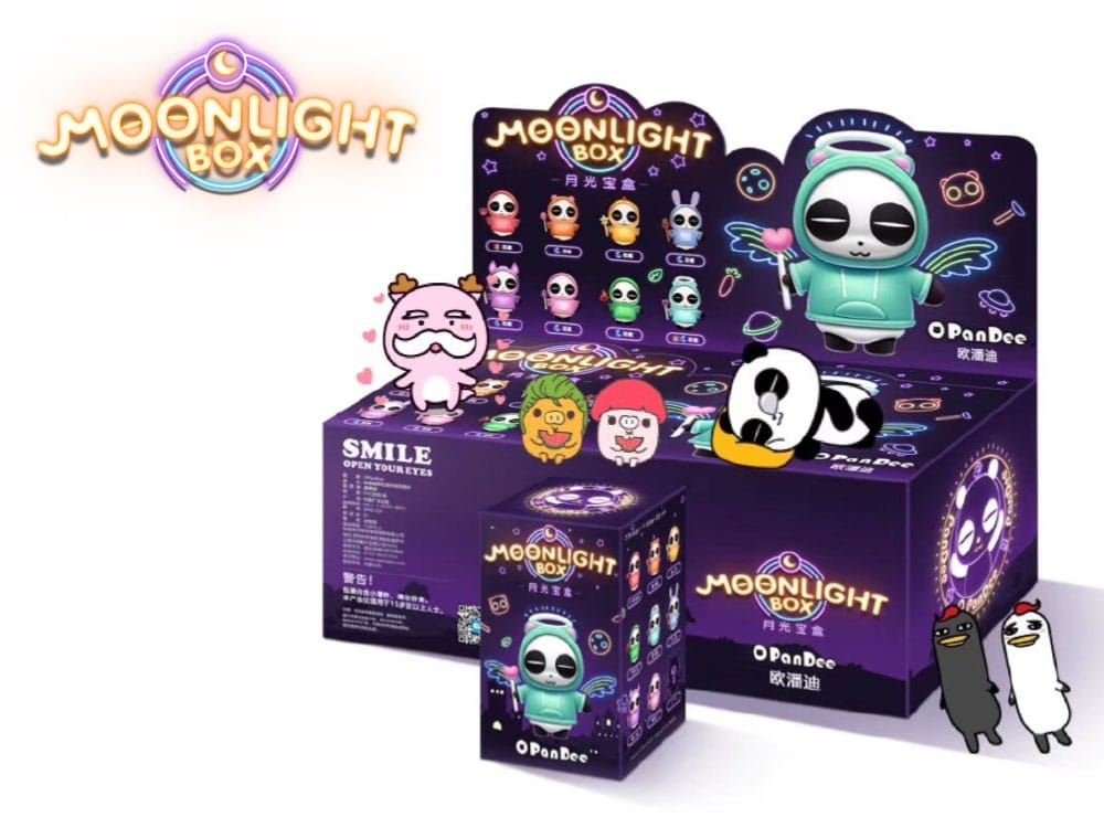 Original Character Mini figures Panda Moon 6 cm Assortment (8)