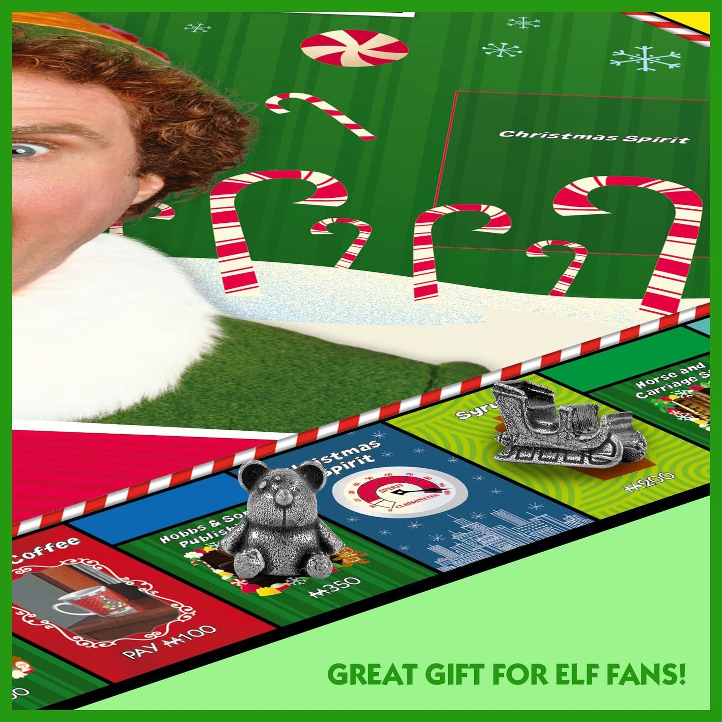 Winning Moves Elf Monopoly Board Game, Choose your festive token and advance to