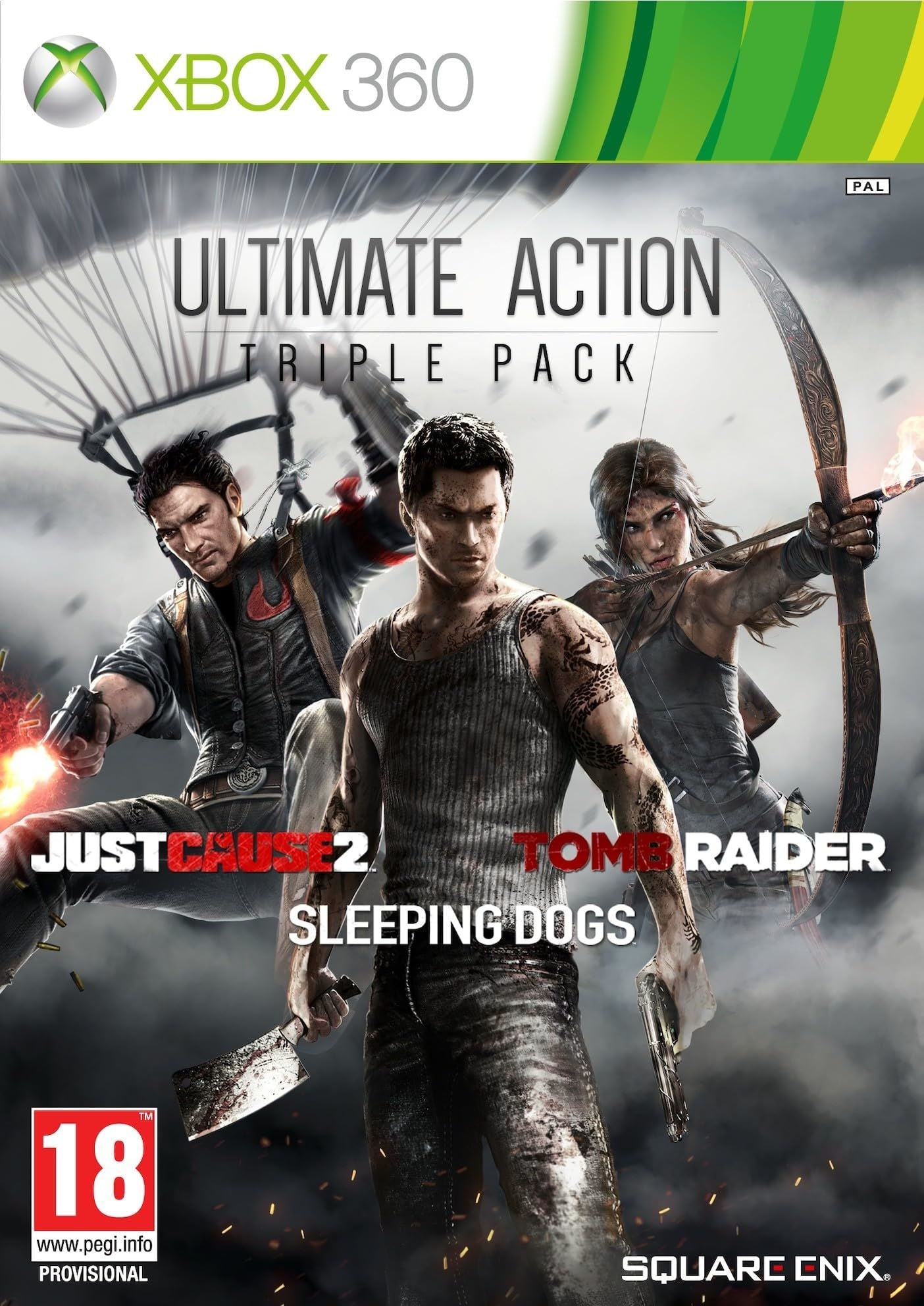 Ultimate Action Triple Pack (Just Cause 2, Sleeping Dogs & Tomb Raider)