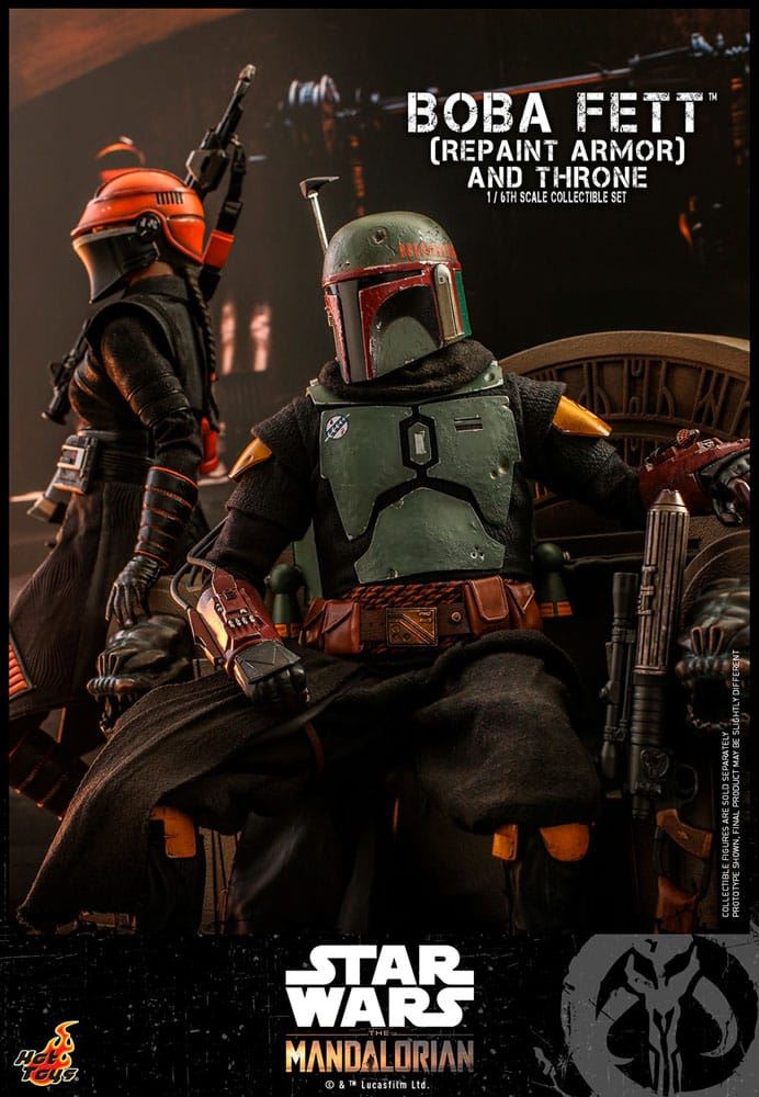 Star Wars: The Mandalorian Action Figure 1/6 Boba Fett Repaint Armor and Throne