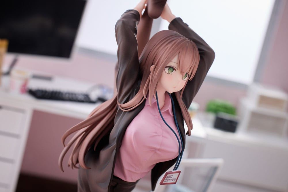 Original Character PVC Statue 1/6 OL-chan Who Doesn't Want to Go to Work Pink Ve