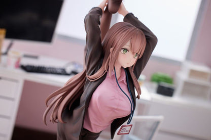 Original Character PVC Statue 1/6 OL-chan Who Doesn't Want to Go to Work Pink Ve