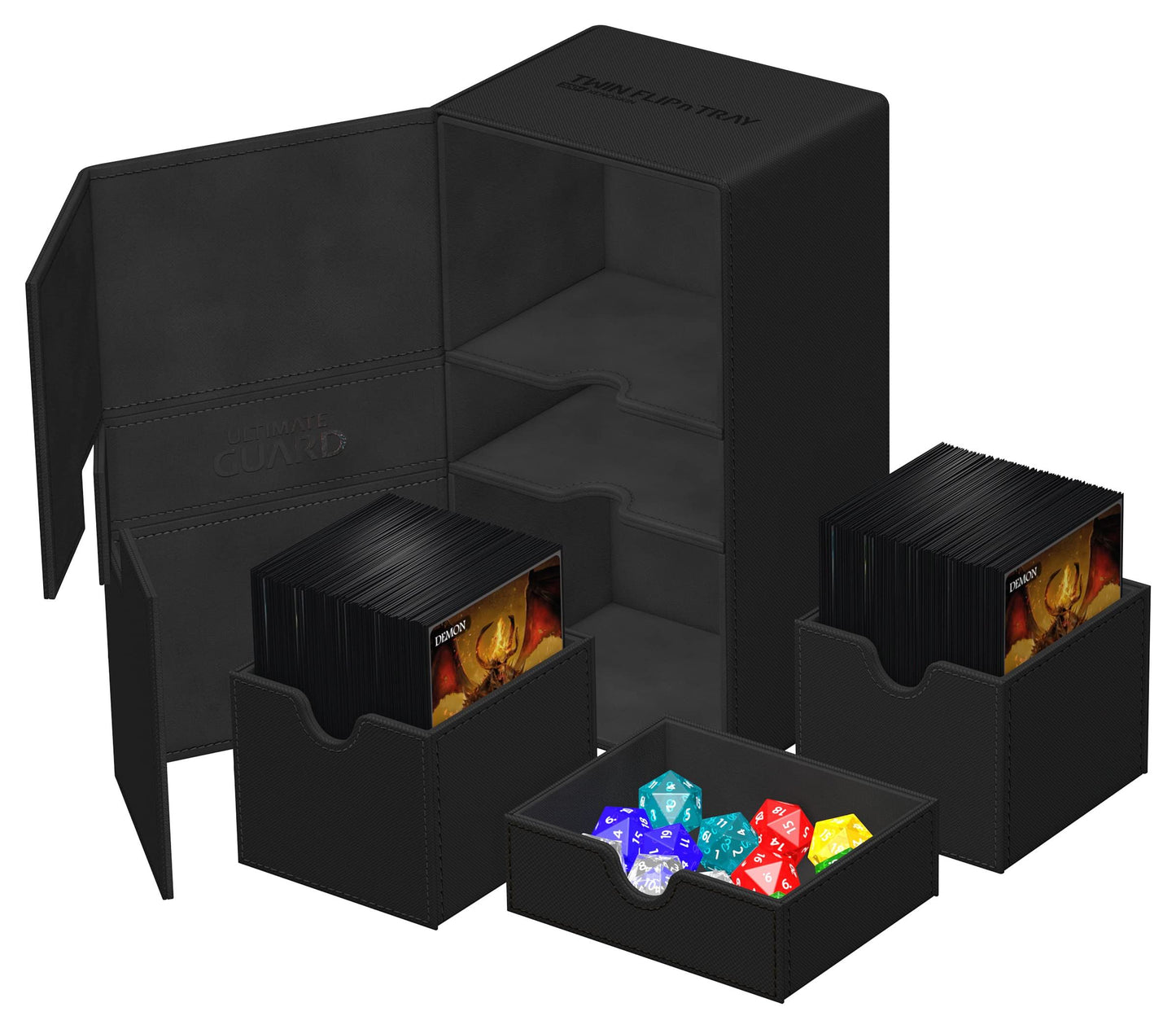Ultimate Guard Twin Flip`n`Tray 200+ XenoSkin Monocolor Black