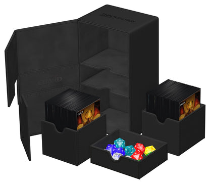 Ultimate Guard Twin Flip`n`Tray 200+ XenoSkin Monocolor Black