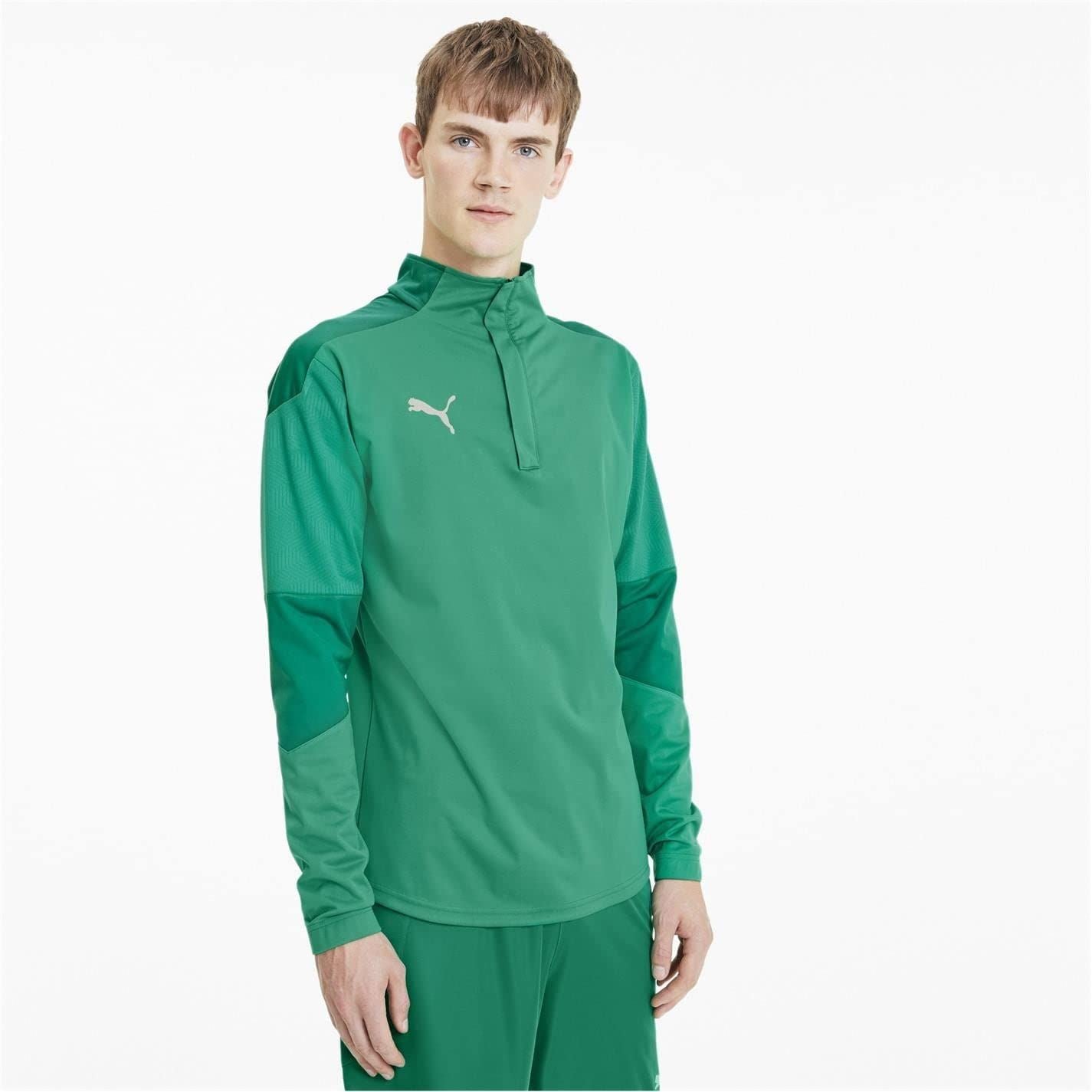 PUMA Final Training Rain Top - Pepper / Power Green (Medium)