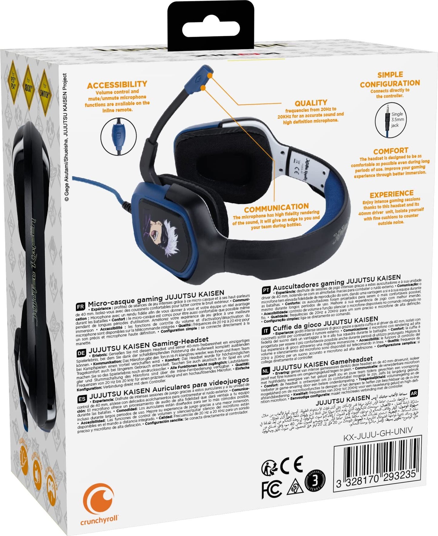 Konix Jujutsu Gaming Headset (Jujutsu Blue/Black) /Headset