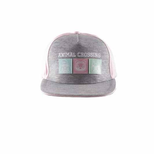 Nintendo Pastel Animal Crossing Chequered Cap Grey