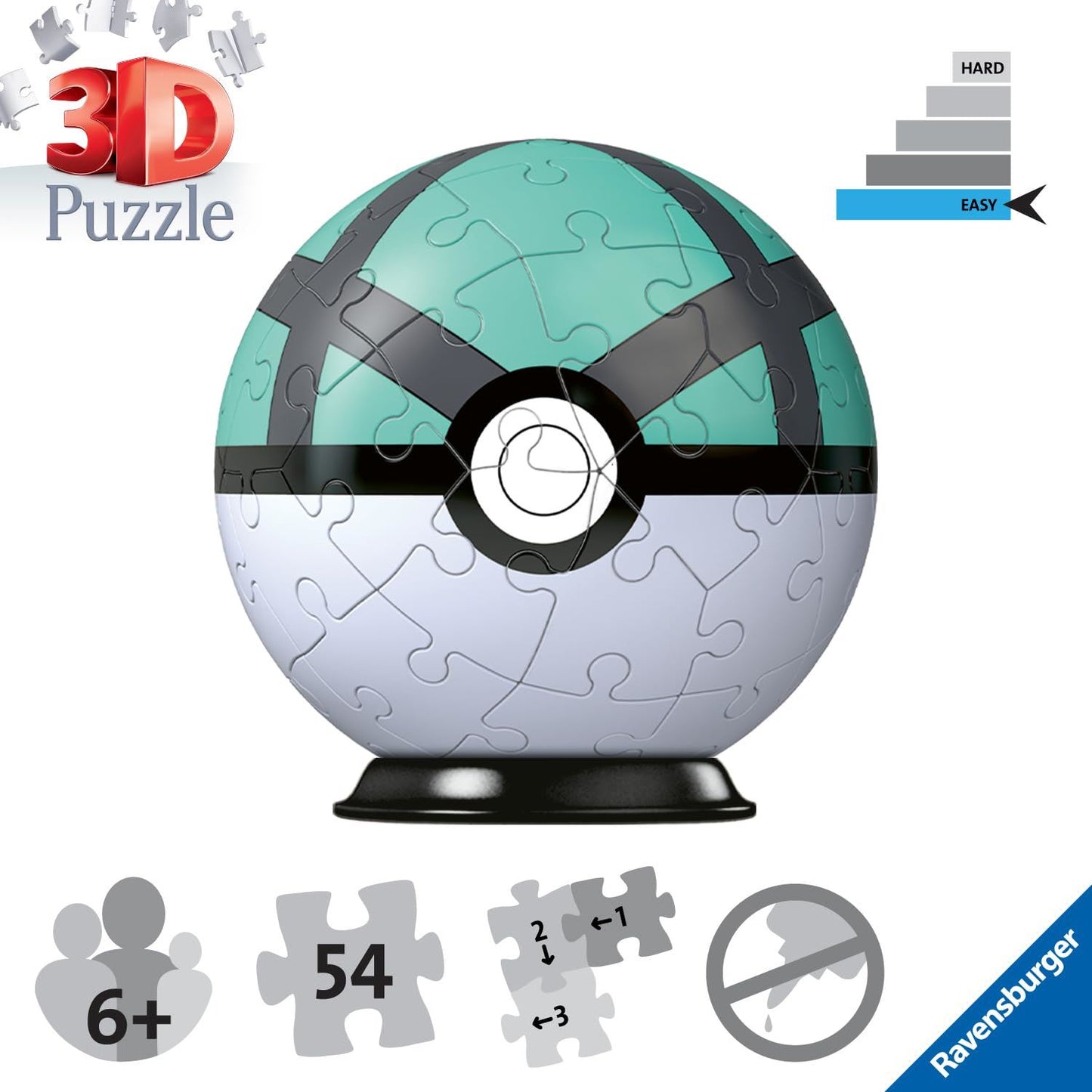 Pok?mon 3D Puzzle Pok?balls: Net Ball (55 pieces)