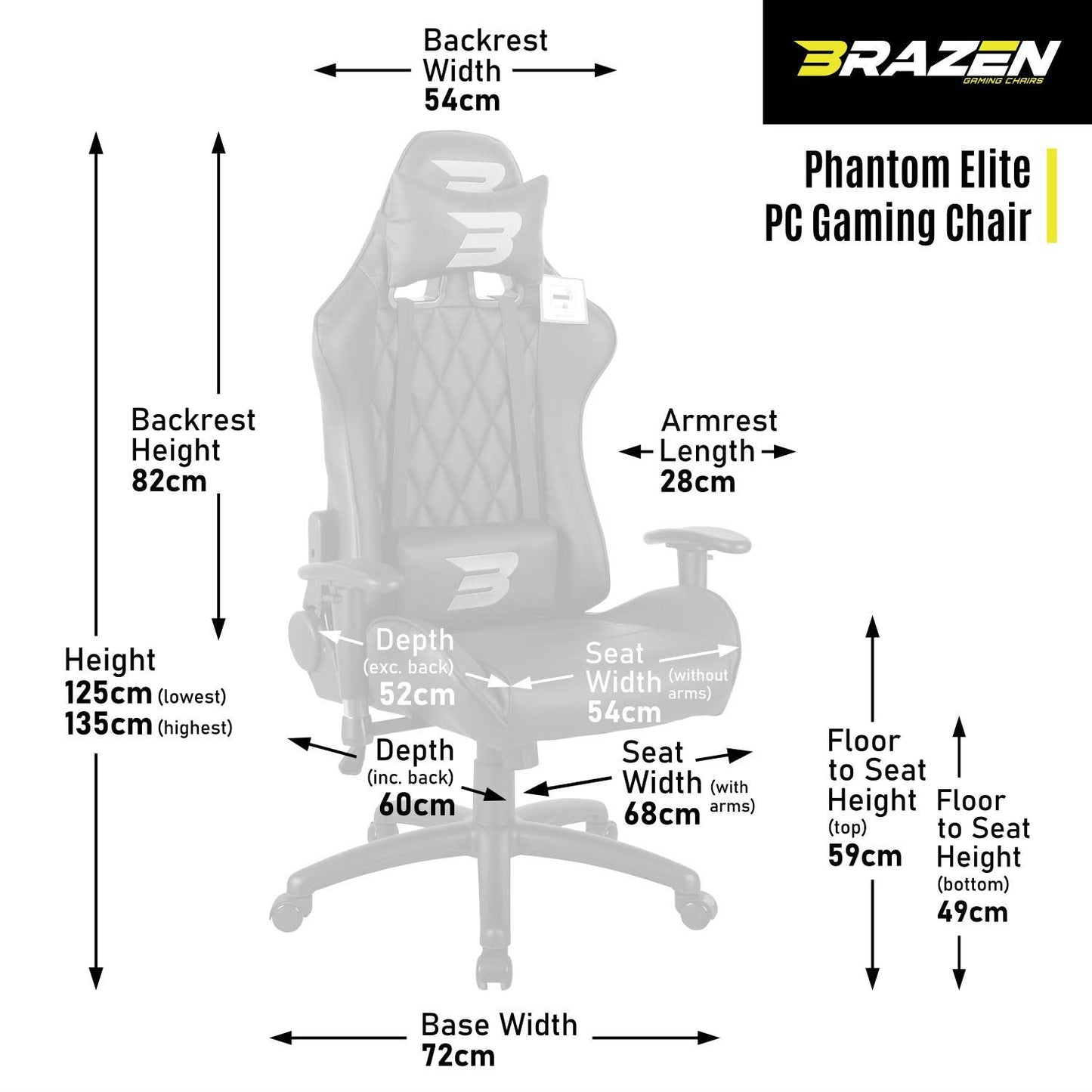 Brazen Phantom Elite Gc B/R Gaming Furniture