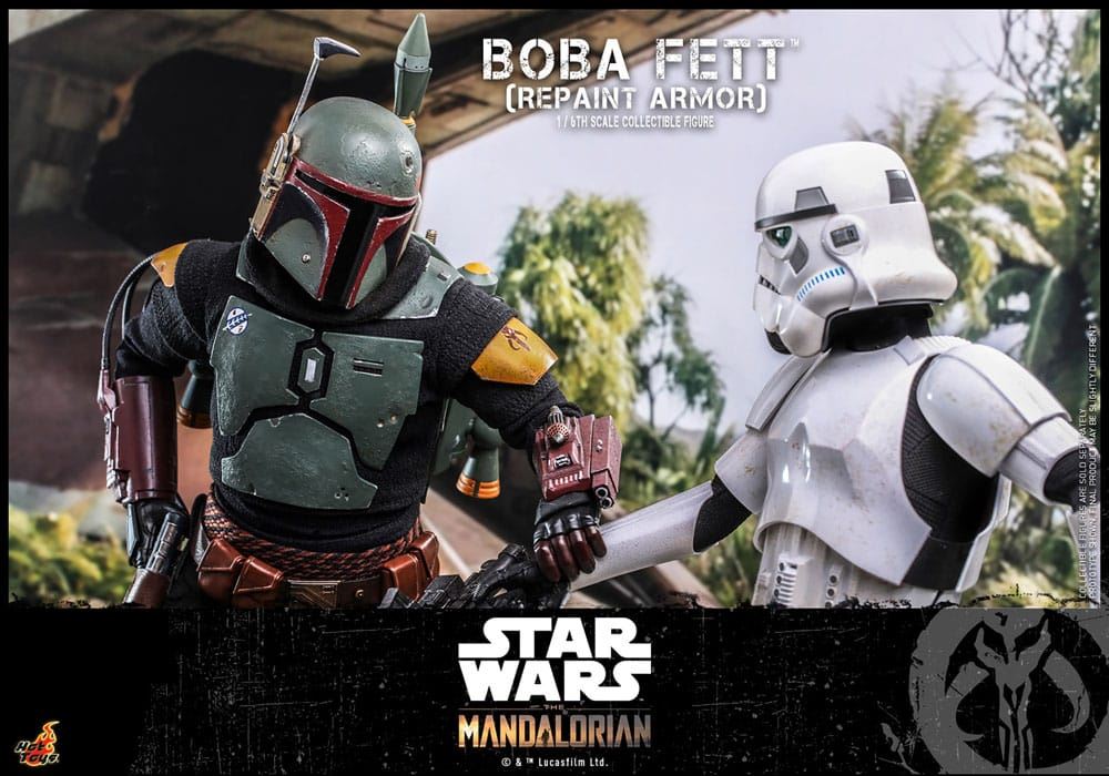 Star Wars: The Mandalorian Action Figure 1/6 Boba Fett Repaint Armor Special Edi