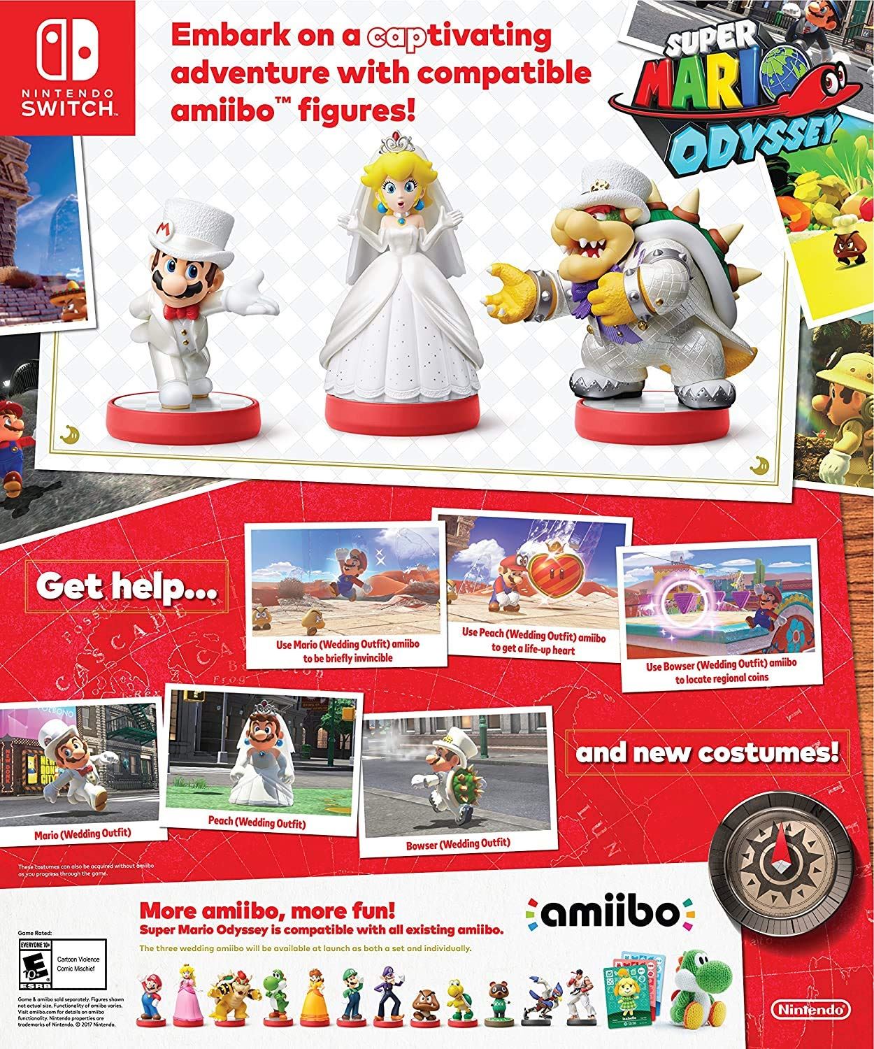 Nintendo Amiibo Character Peach in Wedding Outfit Super Mario Odyssey Collection