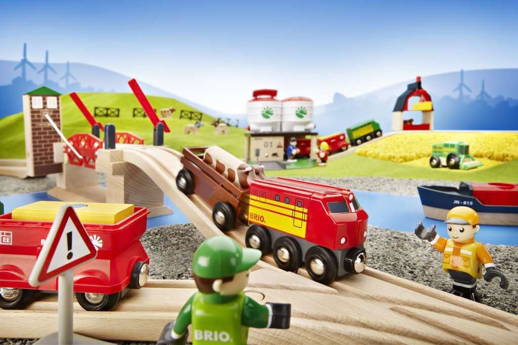 Brio Train Set Wooden Table Toys Railway Track Accessories Lift Bridge Lifting