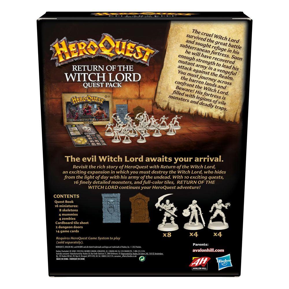 Heroquest Expansion Return Of Witch Lord Quest Pack /Boardgames