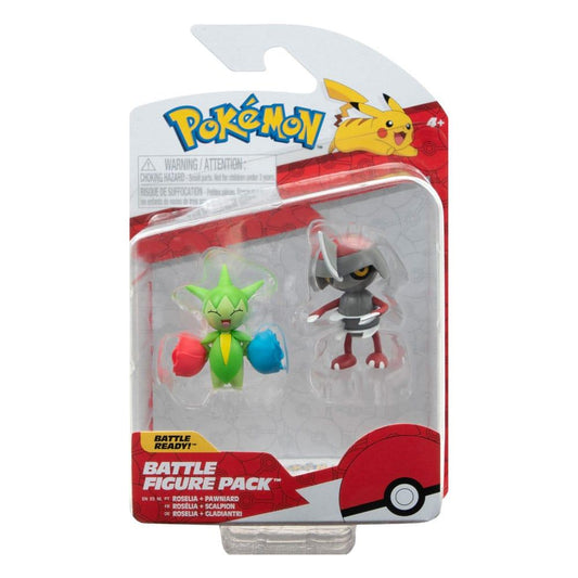 Pok?mon Battle Figure Pack Mini Figure 2-Pack Pawniard, Roselia  5 cm