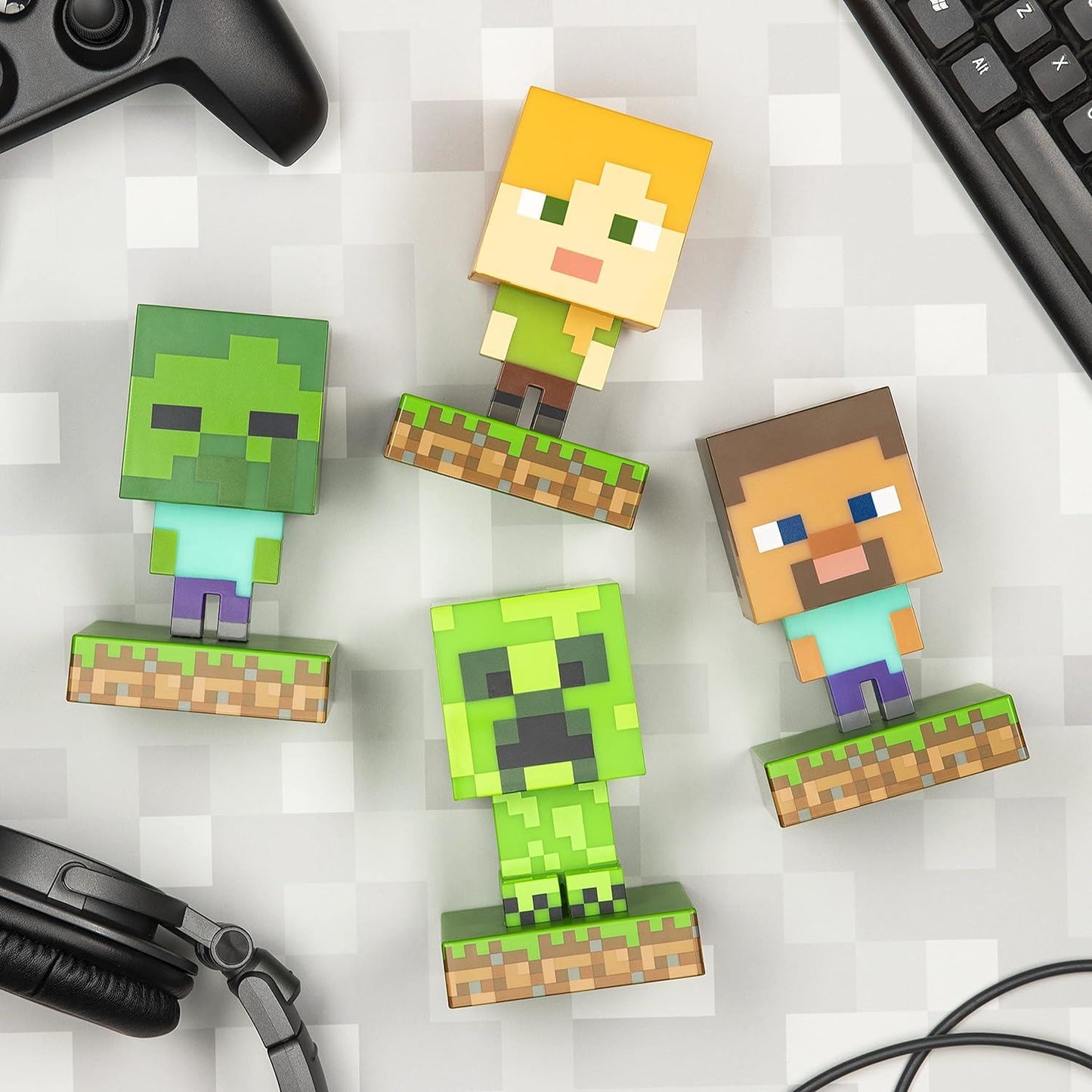 Paladone Minecraft Alex Icon Light | Mini Night Lamp Fun Pixelated