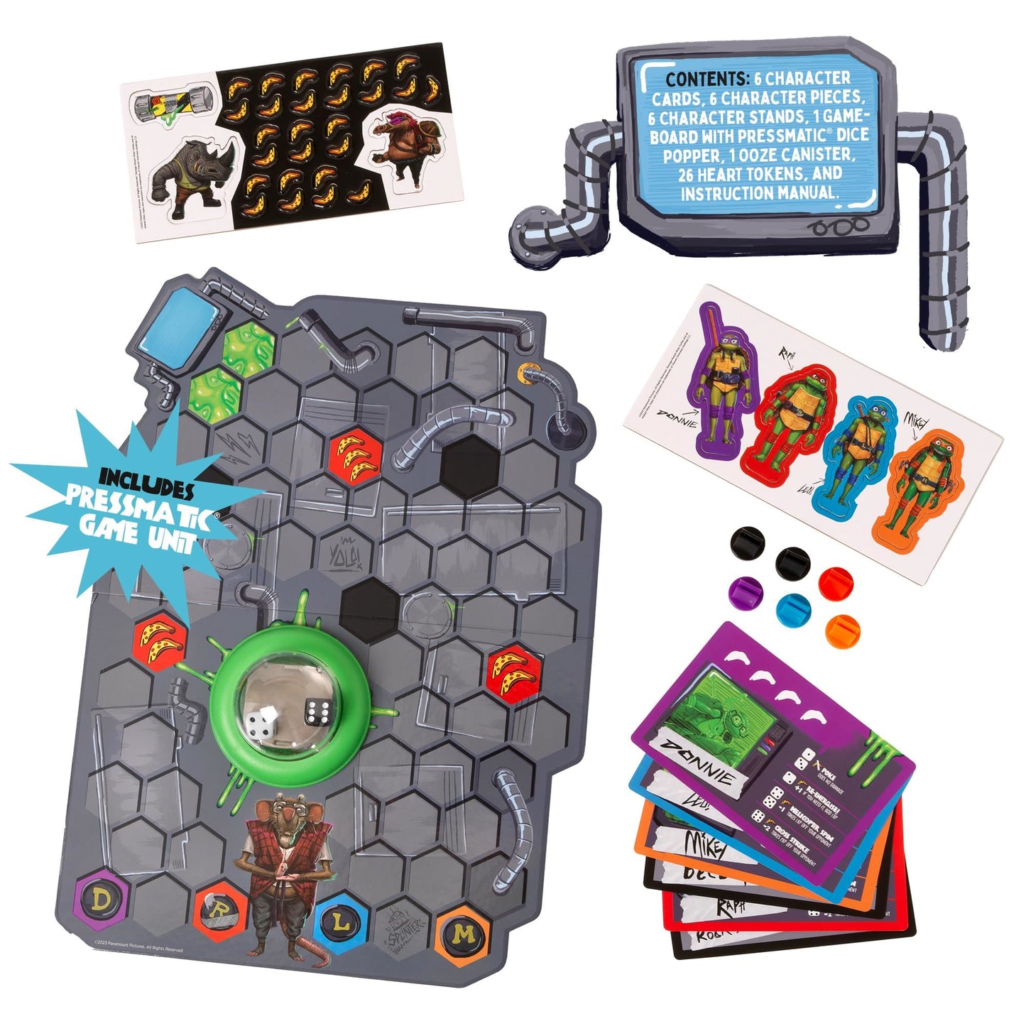 Ideal - TMNT Sewer Battle Pressmatic Game /Boardgames