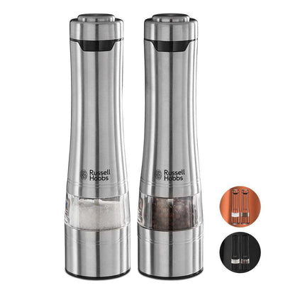 Russell Hobbs - Battery Powered Salt and Pepper Grinders - Stainless Steel /Home