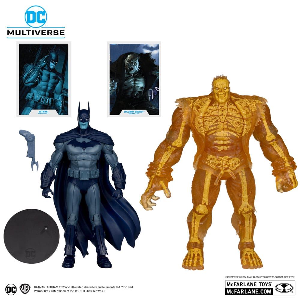 Arham City DC Multiverse Figure 2-Pack Batman & Solomon Grundy Gold Label 18cm