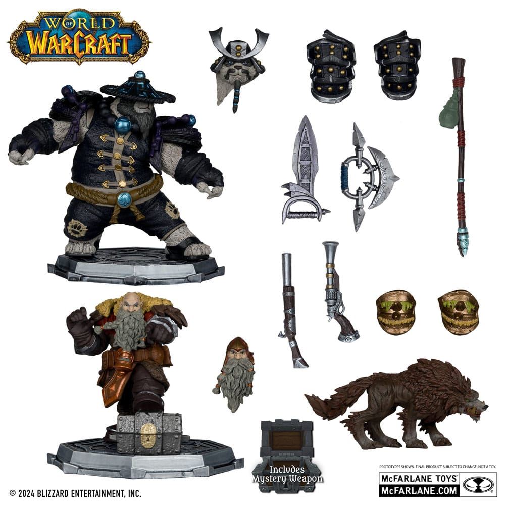 World of Warcraft 2-Pack Dwarf Hunter & Pandaren Monk 15cm