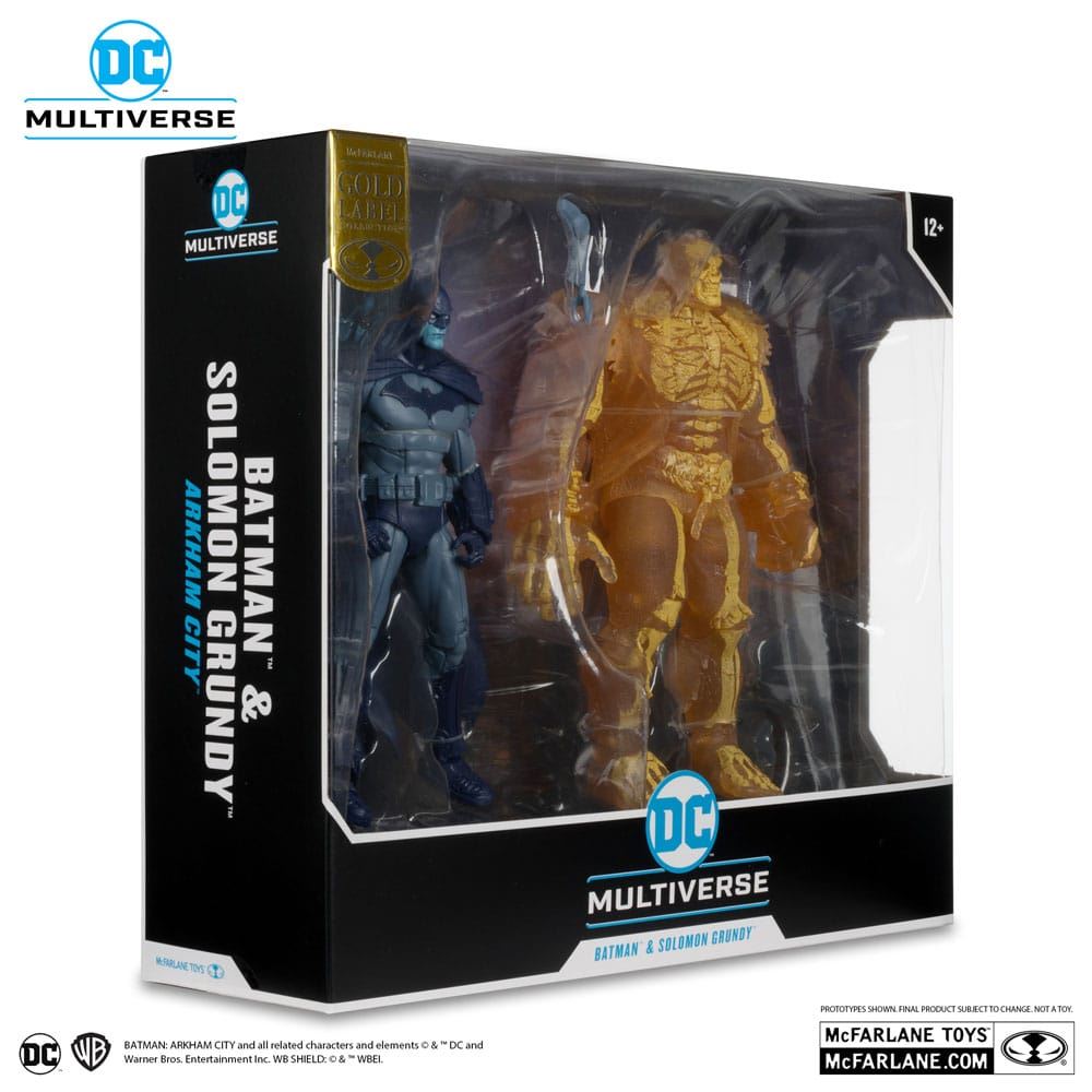 Arham City DC Multiverse Figure 2-Pack Batman & Solomon Grundy Gold Label 18cm