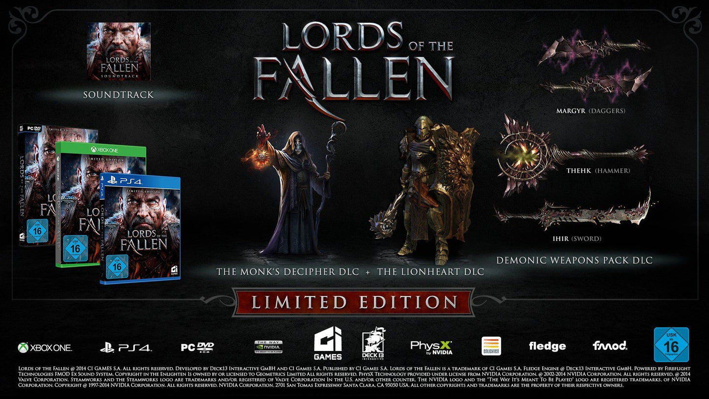 Lords of the Fallen - Limited Edition (GERMAN BOX- but all languages in game)