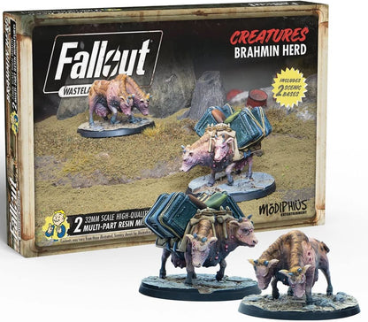 Fallout: Wasteland Warfare - Creatures: Brahmin Herd Brand New
