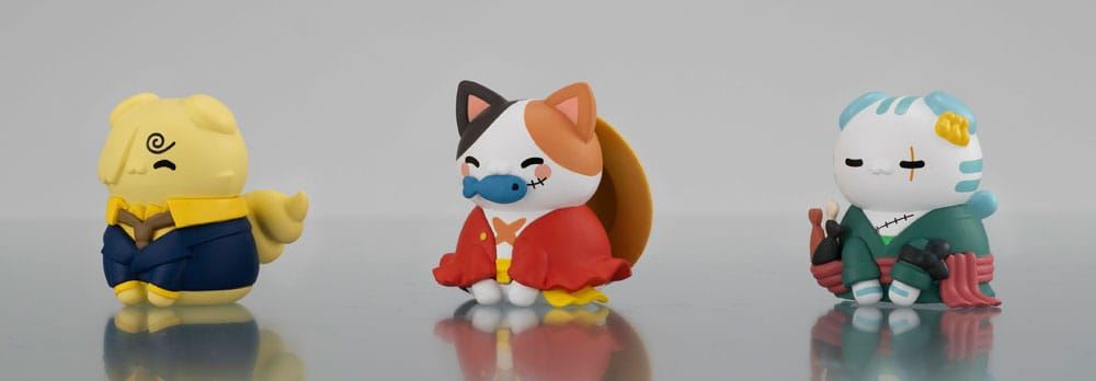 One Piece Mega Cat Project Trading Figure 3-Pack Nyan Piece Nyan! Happy Trio 202