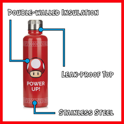 Mario 1Up Water Bottle Indies Merchandise