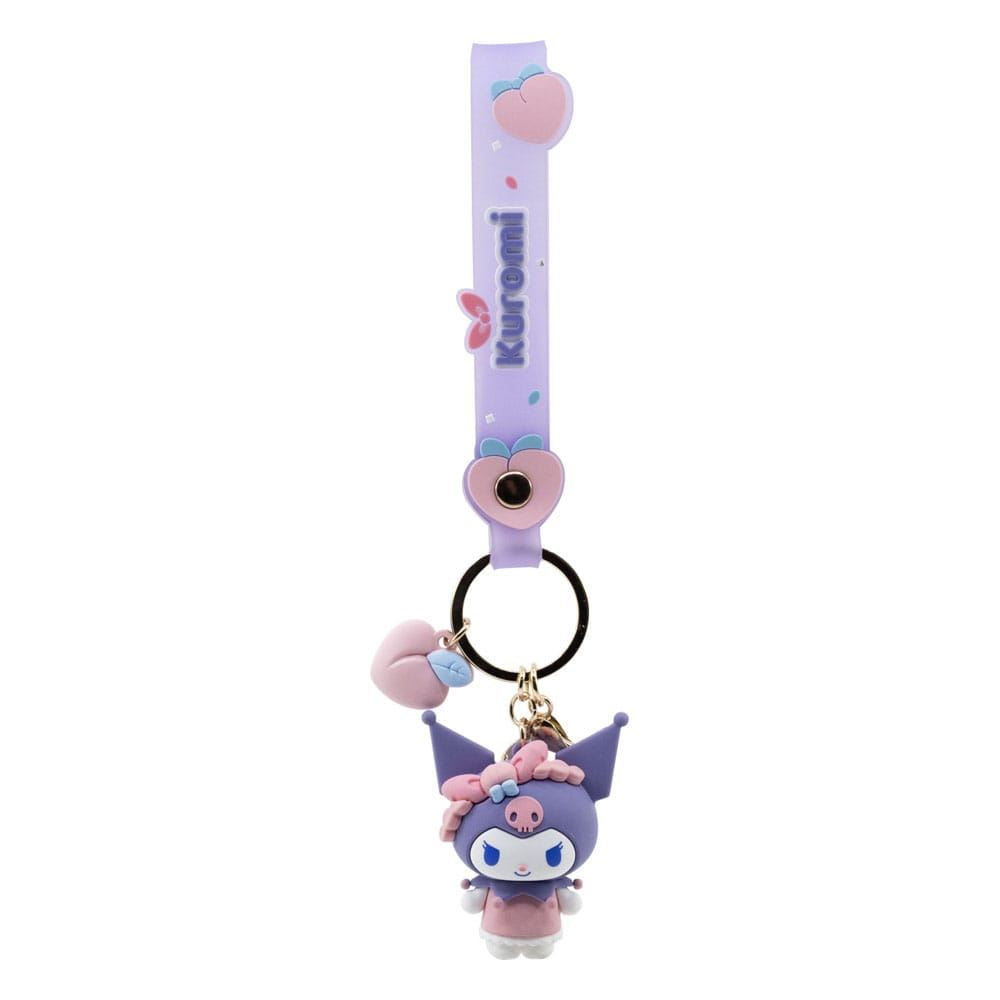 Sanrio Peach Series Keychain with Hand Strap Hello Kitty and Friends Display (12