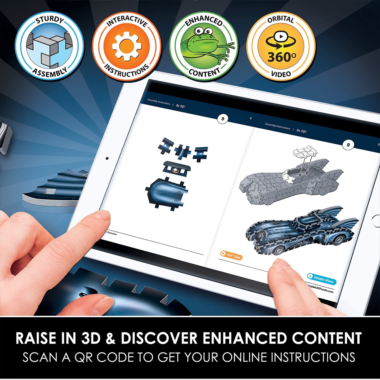 Wrebbit 3D Puzzle - DC Batmobile (255pc) /Puzzle