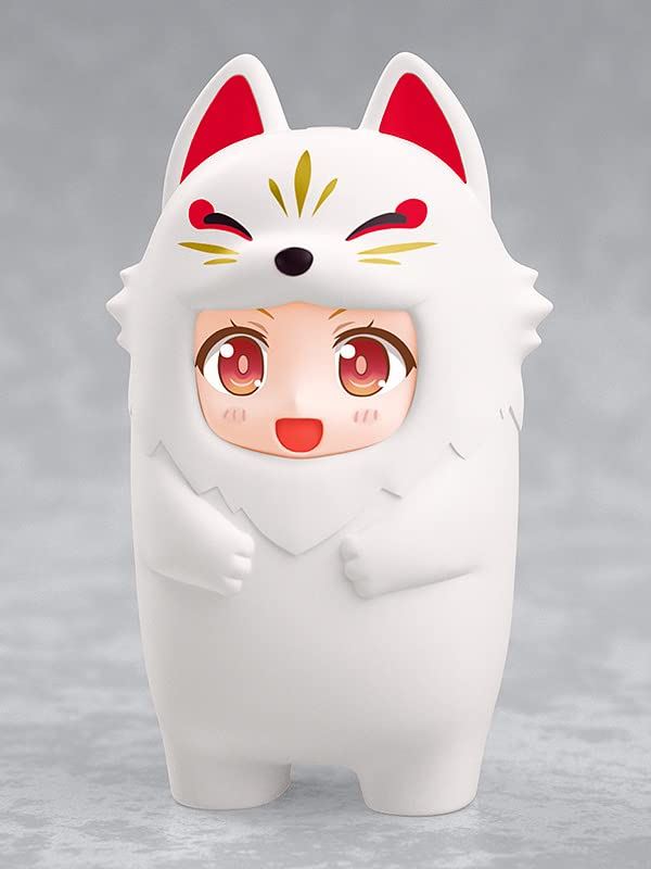 Nendoroid More Kigurumi Face Parts Case for Nendoroid Figures White Kitsune 10cm