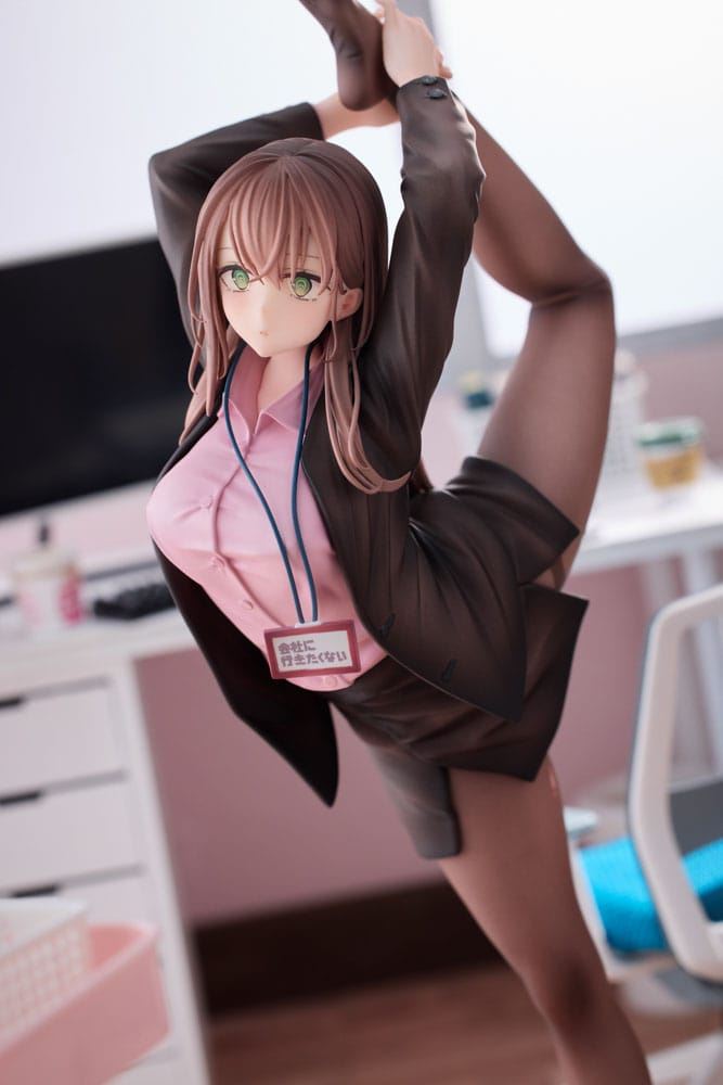 Original Character PVC Statue 1/6 OL-chan Who Doesn't Want to Go to Work Pink Ve