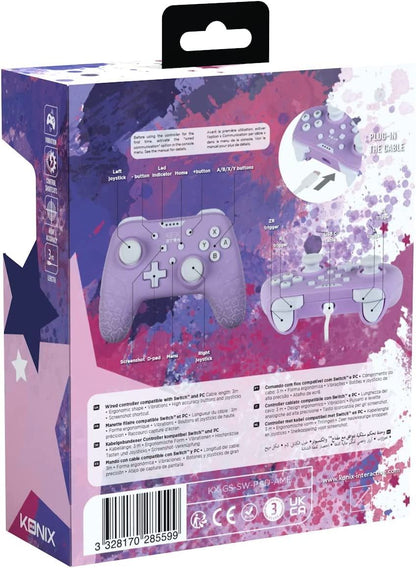 Konix Geek Star Amethyst Gamepad Controller (Purple) /Switch