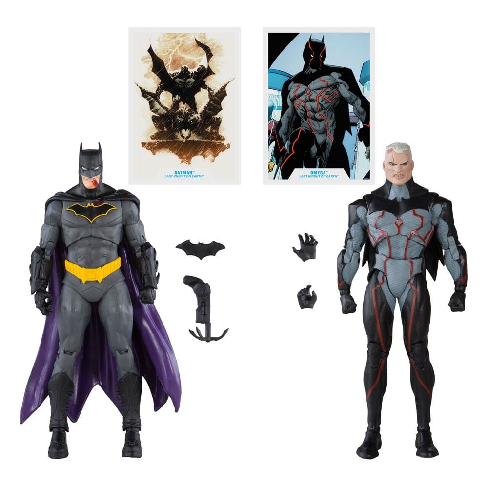 DC Collector Figures Pack of 2 Omega Unmasked & Batman Bloody)(Gold Label 18cm