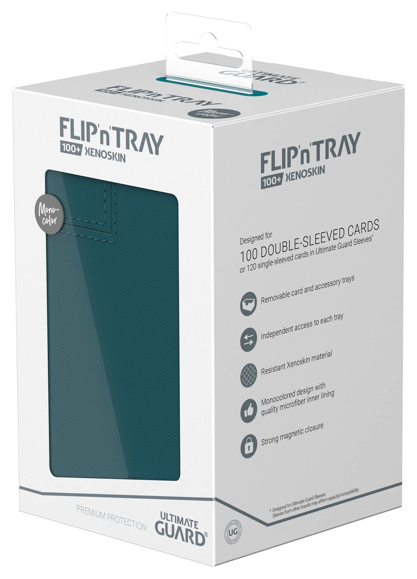 Ultimate Guard Flip`n`Tray 100+ XenoSkin Monocolor Petrol