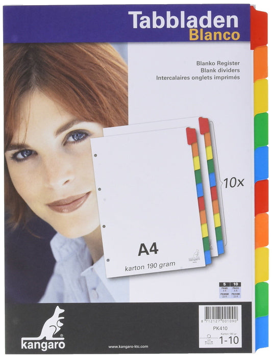 TAB SHEET KANGARO PK410 A4 4R KRTN WHITE /Stationary