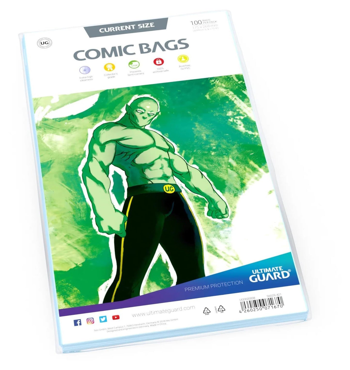 Ultimate Guard Comic Bags Current Size (100)