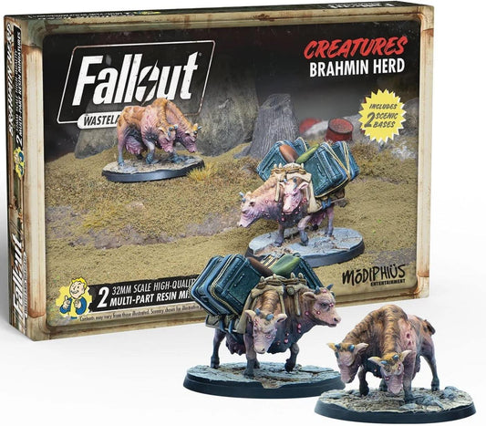 Fallout: Wasteland Warfare - Creatures: Brahmin Herd Brand New