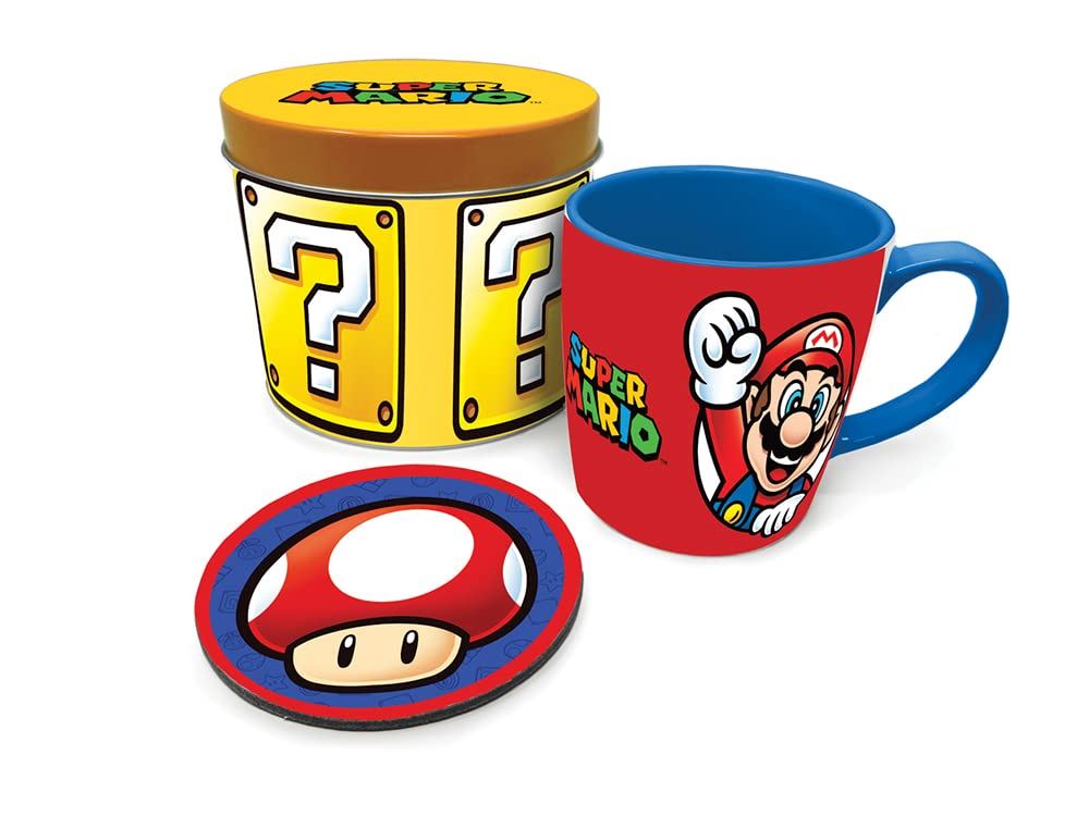 Nintendo - Super Mario Lets A Go Mug Tin Set /Merch