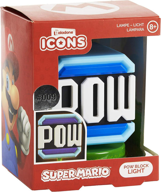 Official Nintendo Super Mario POW Block Icon Light Lamp