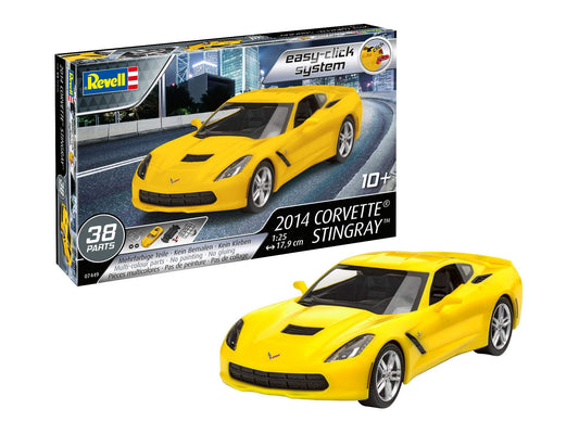 Revell Model Kit 2014 Corvette Yellow 1:25 07  /Toys