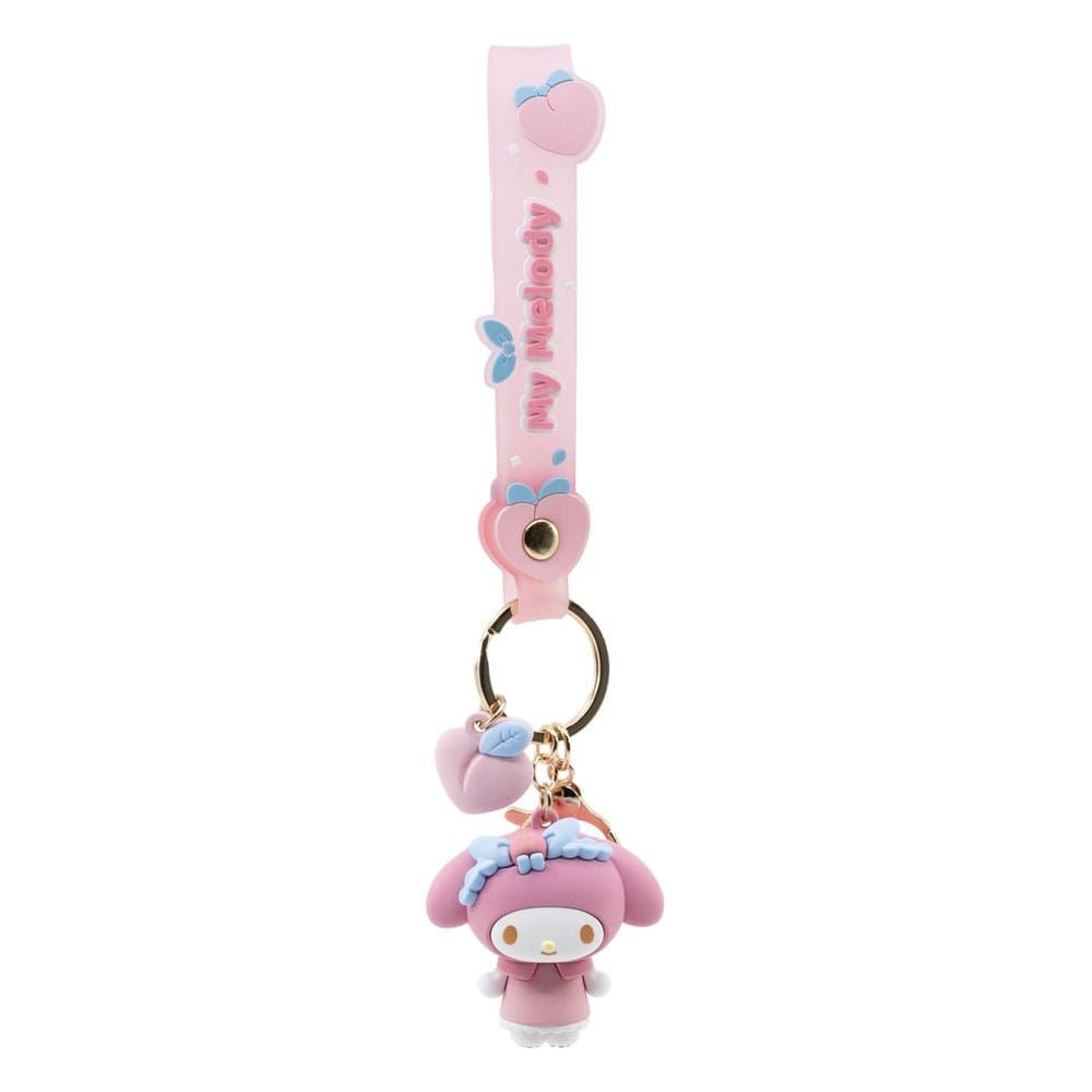 Sanrio Peach Series Keychain with Hand Strap Hello Kitty and Friends Display (12