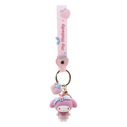 Sanrio Peach Series Keychain with Hand Strap Hello Kitty and Friends Display (12