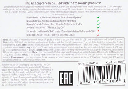 Official Nintendo SNES Classic Mini USB AC Power Adapter (EU) /SNES