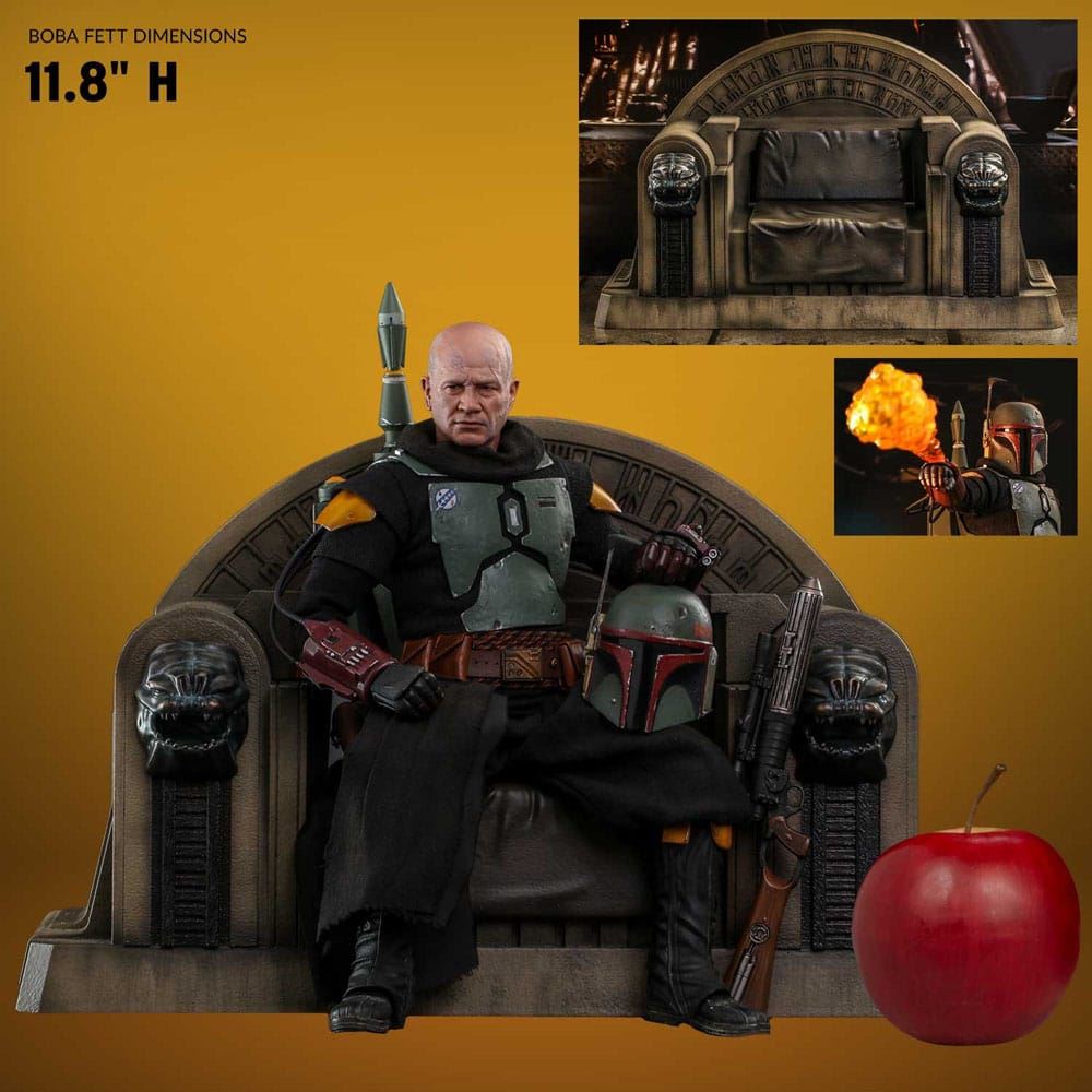 Star Wars: The Mandalorian Action Figure 1/6 Boba Fett Repaint Armor and Throne