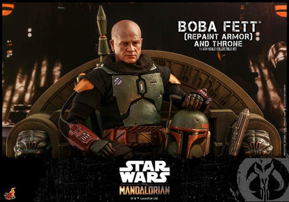 Star Wars: The Mandalorian Action Figure 1/6 Boba Fett Repaint Armor and Throne