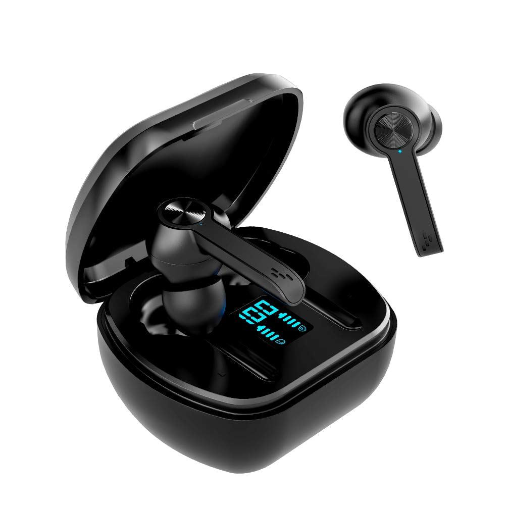Wave Audio True Wireless Active Noise Cancelling Stereo Earbuds (Black)
