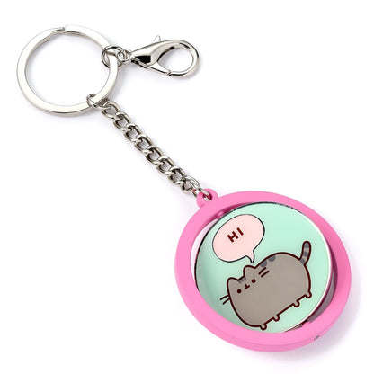 Pusheen Keychain "Hi , Bye" Spinning