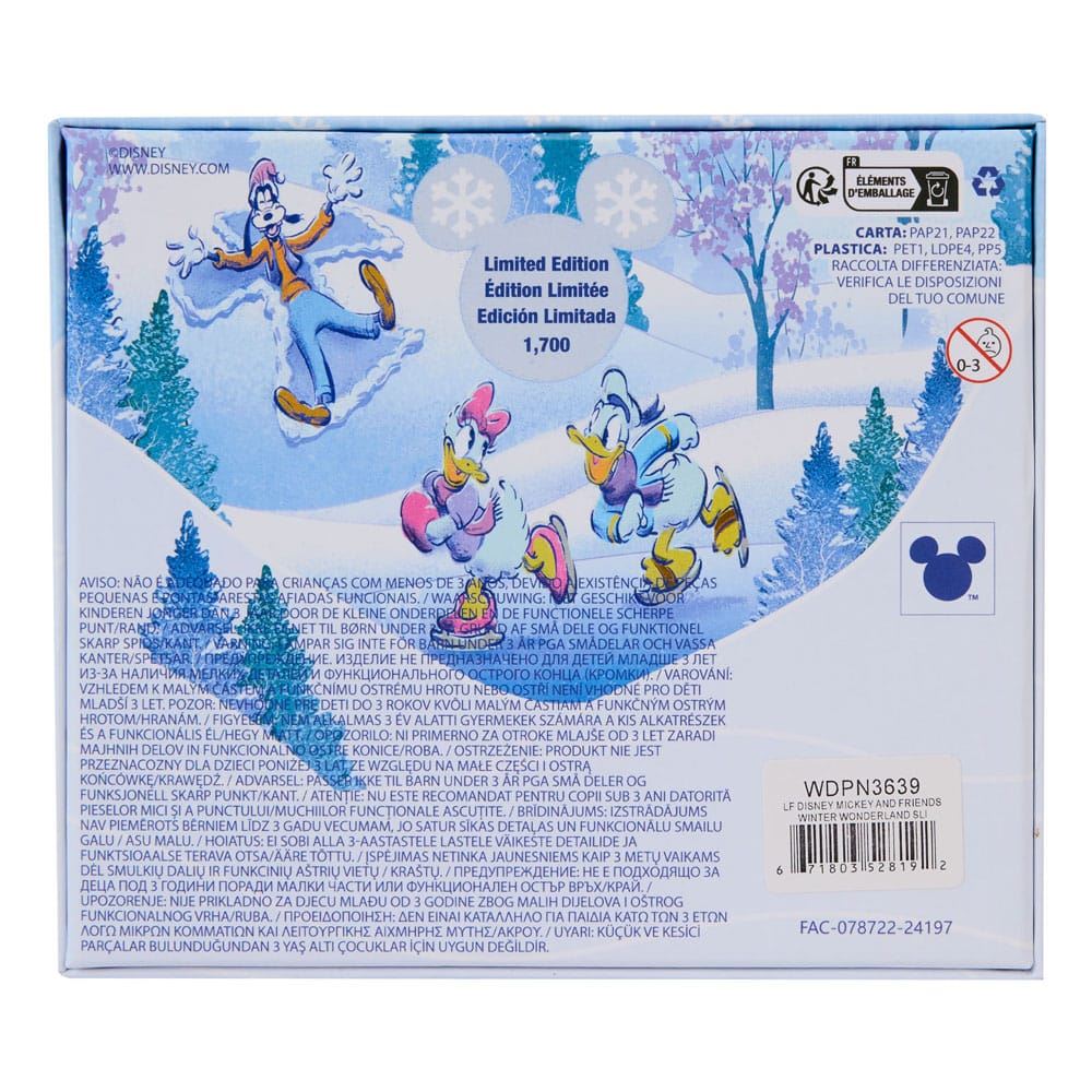 Disney by Loungefly Enamel 3" Pins Mickey and friends Winter Wonderland 3" Limit