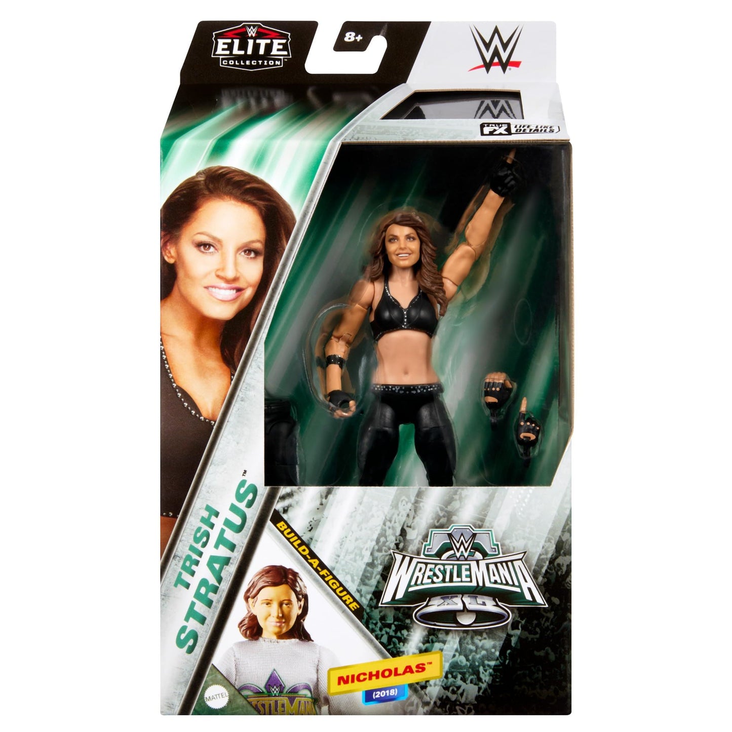 WWE - Elite WrestleMania - Trish Stratus with Accessory and Nicholas Build-a-Fig